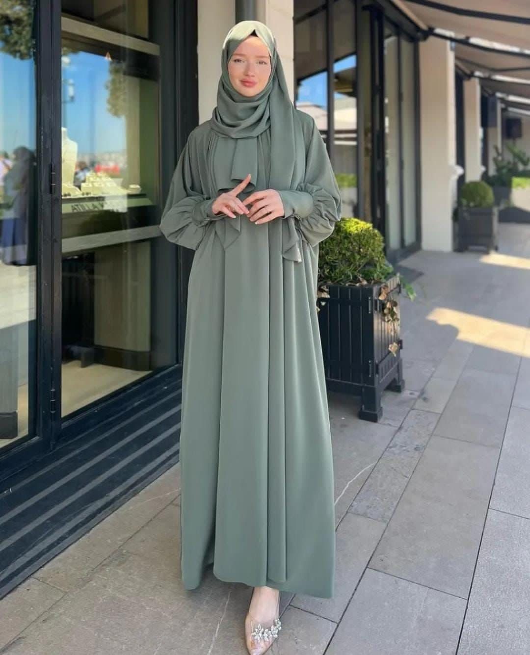 SEA GREEN ABAYA