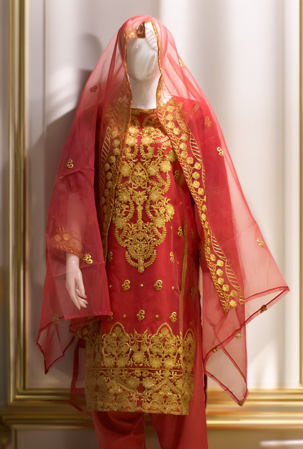 Organza full embroidery 3 piece