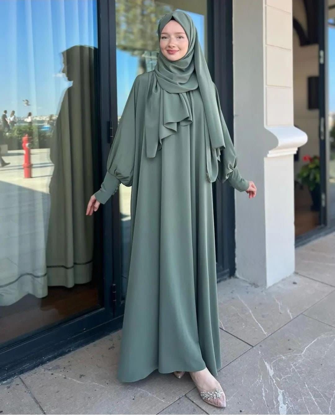 SEA GREEN ABAYA